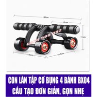 [MÃ BX04] Con Lăn Tập Cơ Bụng 4 Bánh Cao Cấp