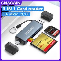 [Mã CBEL10 giảm 10% đơn 150K] Đầu Đọc Thẻ Nhớ USB 3.0 OTG 3 Trong 1 Tốc Độ Cao