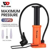 [Mã CLS2403F giảm 30k đơn 150k] Bơm hơi WEST BIKING cho bánh xe đạp leo núi vòi Presta & Schrader siêu nhẹ