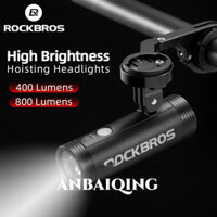 [Mã CLS2403F giảm 30k đơn 150k] Đèn pha xe đạp ROCKBROS 400/ 800Lm chống thấm nước USB sạc lại được tiện lợi