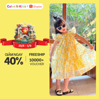 [Mã COLORKIDS giảm 15k đơn 50k] Đầm Voan Tơ Hoa BabyDoll Dành Cho Bé Gái Chất Voan Mềm Phù Hợp Cho Bé Đi Chơi, Đi Học