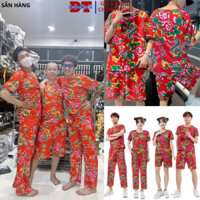 [Mã DOTHIEN30 giảm 30K đơn 50K] [MẪU MỚI] Đồ Mặc Nhà Thể Thao Nam Nữ bigsize, Set bộ đi chơi In Hoa Lá Cành Chúc Tết Đui