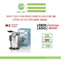 [Mã ELHA22 giảm 6% đơn 300K] LBC388 - MÁY VẮT CAM INOX LEBENLANG CÔNG SUẤT LỚN 600W 400ML – BẢO HÀNH CHÍNH HÃNG 2 NĂM