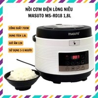 [Mã ELHA22 giảm 6% đơn 300K] Nồi cơm điện lòng niêu Masuto MS-RD18 1.8l công suất 700w màn hình LED cao cấp