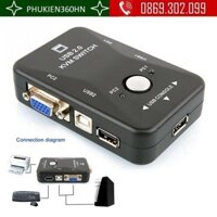 [Mã ELHA9 giảm 15% đơn 50K] Bộ Switch KVM 2 cổng USB ViKI MT-201UK