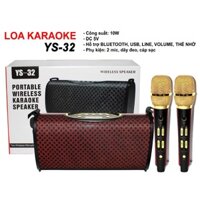 [Mã ELHACE giảm 4% đơn 300K] Loa karaoke xách tay bluetooth YS-32 công suất 14W (Đỏ)