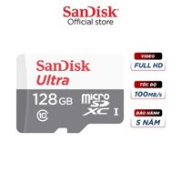 [Mã ELMALL5 giảm 5% đơn 500K] Thẻ nhớ Sandisk 128GB Micro SDXC upto 100MB/s 533X Ultra UHS-I - Hàng chính hãng