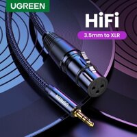 [Mã ELMS10 giảm 6% đơn 50K] Dây Cáp 3.5mm to XLR đầu âm Ugreen 20244 20763 AV182 Cao Cấp - bọc Nylon Cao Cấp