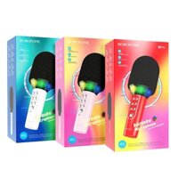[Mã ELMS10 giảm 6% đơn 50K] Mic hát Karaoke Bluetooth không dây Borofone BFK2 âm thanh chuẩn loa to, bảo hành 6 tháng..