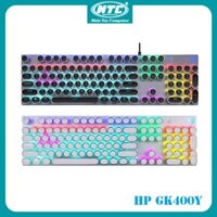 [Mã ELMS4 giảm 7% đơn 500K] Bàn phím cơ blue switch HP GK400Y phím tròn mạ bạc - hơn 20 chế độ led tùy chỉnh