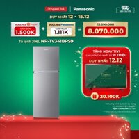 [Mã ELPANAVIP giảm 15% đến 1TR5]Tủ lạnh Panasonic 2 cánh ngăn đá trên NR-TV341BPS9 - Bảo hành 2 năm