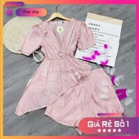 [Mã FAMAYW2 giảm 10K đơn 50K] Set Tơ Xước Hàn Quốc Màu Hồng- Nude Freesize MS710