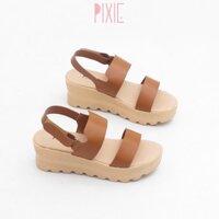 [Mã FASHIONMALLT4 giảm 15% đơn 150k] Giày Sandal Đế Xuồng 5cm Siêu Nhẹ Quai Ngang Pixie X425