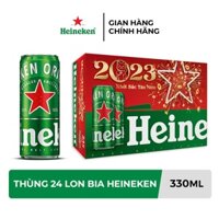 [Mã FMCGMALL -8% đơn 250K] HỎA TỐC HCM Thùng 24 lon bia Heineken 330ml/lon