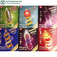 [Mã FMCGSALE giảm 5% đơn 250K] Bao Cao Su Gân Gai Bi Super Gold hộp 2 cái