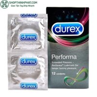 [Mã FMCGSALE giảm 5% đơn 250K] 12 Bao Cao Su Durex Performa( Kéo Dài Thời Gian QH )