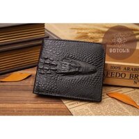 [MÃ GIẢM 10k] [FREESHIP] Ví da nam cá sấu đen cực chất , sang trọng và tinh tế