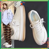 [MÃ GIẢM 80K] Giày nữ sneaker hàn quốc trắng đế bằng thể thao đẹp đi học 77622100