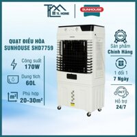 (Mã Giảm thêm 400k) Quạt điều hòa, quạt hơi nước 60L Sunhouse SHD7759 trưng bày mới 99%