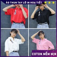 [Mã GIAYAOTHU Hoàn 5% Xu Đơn 150k] Áo Thun Tay Lỡ👕Áo Vịt Donal & Mickey👕TTLCC50 - Áo Cotton Mềm Mịn - In Hoạ Tiết Nổi