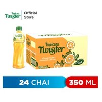 [Mã GRO1APR giảm 20K đơn 150K] Thùng 24 Chai Nước Trái Cây Giải Khát Twister Cam (350ml/Chai)