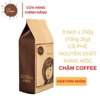 [Mã GROSALE2703 giảm 8% đơn 250K] Combo 2kg cà phê nguyên chất rang mộc Chậm Coffee – Yêu Thương 250g (Kèm phin)
