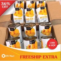 [Mã GROSALE2703 giảm 8% đơn 250K] [SIÊU HOT] COMBO 6 Hộp Đào Ngâm Nội Địa Đóng Hộp HongQiao