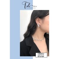 [Mã HASCGG10 giảm 10% đơn 400k]Khuyên tai, vòng cổ bạc 925 đôi cánh thiên thần đeo được nhiều kiểu