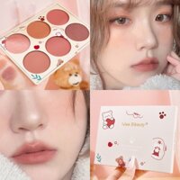 Má Hồng Nội Địa Trung,Phấn Má KISS BEAUTY Bảng 6 Ô Màu Sắc Xinh Xắn