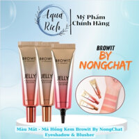Má Hồng Và Phấn Mắt Kem Nongchat Browit Jelly Eyeshadow & Blusher 10g [01 - 02 - 03]