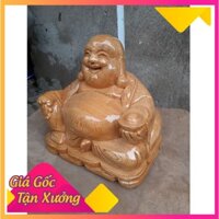 [Mã HUYNHSHOP free ship cho đơn 250k]  Tượng Phật Di Lặc  gỗ pơ mu