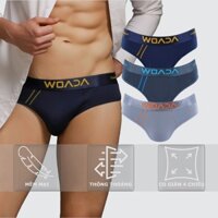 [Mã INBAU152 giảm 15K đơn 99K] (COMBO 3) Quần lót nam brief tam giác thun lạnh lưng bóng cao cấp WOADA LK131