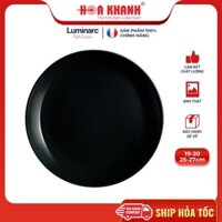 [Mã INBAU154 giảm 15K đơn 99K] Đĩa Thủy Tinh Luminarc Diwali Đen đựng thức ăn, kháng vỡ, cường lực 27cm - 1 cái - P0786