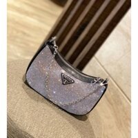 [Mã KHAN099 giảm 10% tối đa 50K đơn 0Đ] Túi xách nữ Prada bling bling size 23cm kèm túi nhỏ xinh xắn - thời trang Mã 015