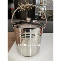 [Mã LIFE251020K giảm 10% đơn 99K] XÔ INOX CÓ NẮP ĐỰNG NƯỚC LÈO/ ĐỰNG ĐÁ