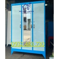 [Mã LIFEBKA5 giảm 10% tối đa 1 Triệu đơn 500k] Tủ sắt quần áo 3 cánh cao 1.8m x rộng 1.2m có khóa riêng (HCM)