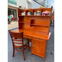 [Mã LIFEBKA5 giảm 10% tối đa 1 Triệu đơn 500k] Bàn học sinh có kệ bằng gỗ thổng rộng 1m kèm ghế gỗ cao cấp