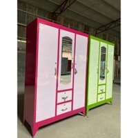 [Mã LIFEBKA5 giảm 10% tối đa 1 Triệu đơn 500k] tủ sắt quần áo 3 cánh màu gỗ