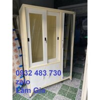 [Mã LIFEBKA5 giảm 10% tối đa 1 Triệu đơn 500k] tủ sắt quần áo cửa lùa sơn tĩnh điện 3 cánh