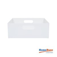 [Mã LIFEMC2510A -12% đơn 150K] HomeBase STACKO thùng nhựa đựng đồ đa năng Bali Thái Lan W32.9xH12.2xD25.2 cm màu trắng