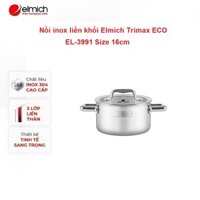 [Mã LIFEMC2510B giảm 12% đơn 250K] Nồi Inox 304 cao cấp 3 đáy liền khối Elmich Trimax Eco EL-3991 Size 16cm