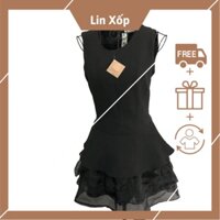 [Mã LIN15K Giảm 10% Không Quá 10k Cho Đơn Hàng 160k]🍃Đầm Dự Tiệc Đuôi Cá Trơn Không Tay Viền Bèo Xinh Xỉu Lin Xốp