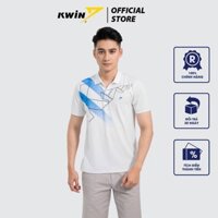 [Mã LT50 giảm 50k đơn 250k] Áo Polo Nam Kwin màu trắng in họa tiết cách điệu nổi bật, chất thoáng mát bền màu- KPS022S1