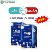 [Mã MKBCFAIR1 hoàn 8% xu đơn 400K] Bỉm YOULI XANH dán/quần S54/M46-44/L42/XL40/XXL36/XXXL34