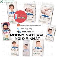 [Mã MKBCFAIR1 hoàn 8% xu đơn 400K] Tã bỉm MOONY NATURAL Nội Địa Nhật dán/quần NB63/S58/M46/L36/XL32