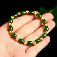 Mã Não Đỏ Tự Nhiên Đài Loan Sapphire Vàng Chuyển Hạt Vòng Tay Benming Năm Đỏ Mã Não Ngọc Vòng Tay Cặp Đôi Vòng Tay Nữ 2.28@