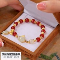 Mã Não Tự Nhiên Chalcedony Cà Rốt Ngọc Thỏ Vòng Tay Nữ Thời Trang Cao Cấp Tính Khí Vòng Tay Ngọc Hetian Làm Quà Tặng Cho Những Người Bạn Thân 2025.1.2