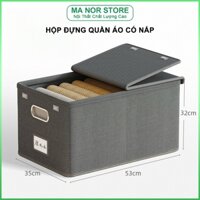 MA NOR Hộp Bảo Quản Quần Áo Đa Năng - Có Thể Xếp Chồng, Nắp Đôi Cứng Cáp, Tiện Lợi Cho Quần Áo, Đồ Lót, Đồ Chơi