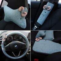 Mã Pearl Bow mã bộ nội bộ Bộ trang trí Bộ dụng cụ đặt xe bán xe bán đai Belt Body Bottering Set Re sau Set Set Women bọc vô lăng kia morning bọc vô lăng hạt cườm