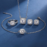 Mạ pt950 Túi Vuông Mô Phỏng Zircon Đề Nghị Trái Tim Mũi Tên Zircon Nhẫn Cramoissanite Mở Nhẫn Nữ 25.1.19